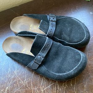 Birkenstock Suede Leather Clogs